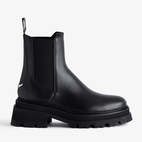 (3)❤️ BNIB ZADIG & VOLTAIRE RIDE CHELSEA CALFSKIN BOOTS $648 - Picture 1 of 11